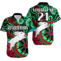 custom-personalised-rabbitohs-rugby-anzac-hawaiian-shirt-aboriginal-military-and-poppy-flowers