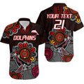 custom-personalised-dolphins-rugby-hawaiian-shirt-indigenous-circles-and-waves-black