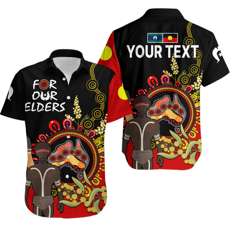 custom-personalised-naidoc-2023-indigenous-hawaiian-shirt-australia-map-with-golden-wattle