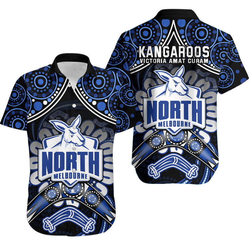 kangaroos-football-hawaiian-shirt-boomerang-indigenous-dots