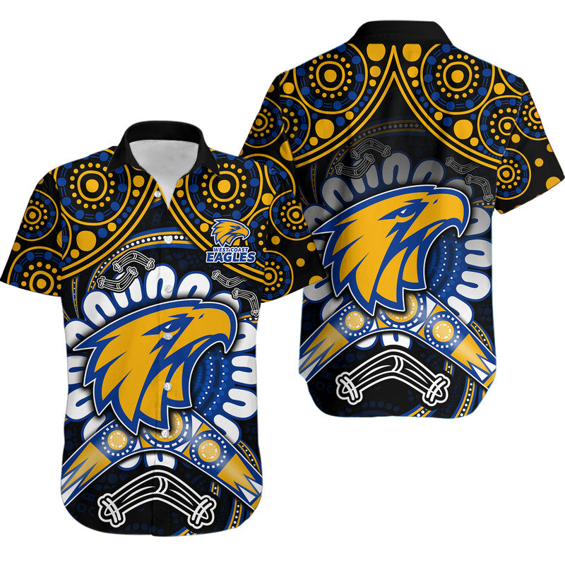 west-coast-eagles-hawaiian-shirt-boomerang-indigenous-dots