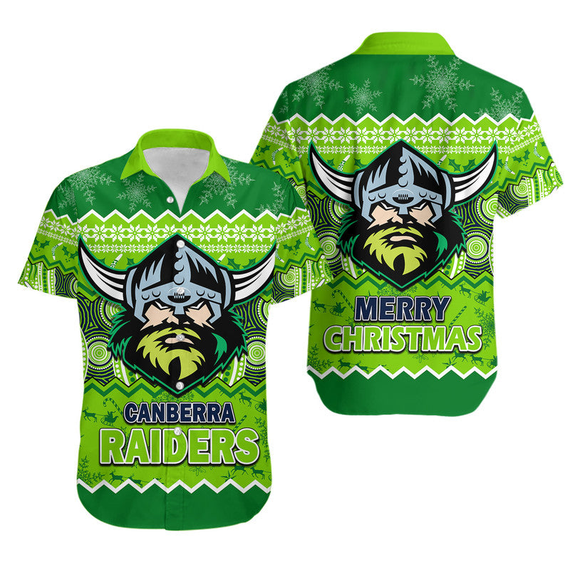canberra-the-green-machine-raiders-aboriginal-christmas-vibe-hawaiian-shirt