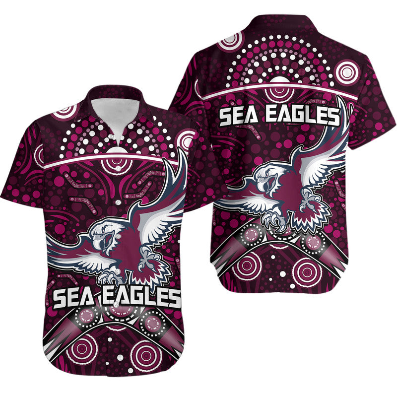 sea-eagles-rugby-hawaiian-shirt-boomerang-indigenous-dots