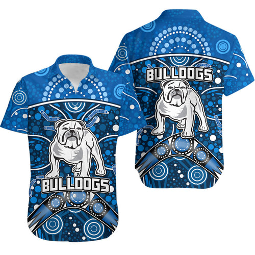 bulldogs-rugby-hawaiian-shirt-boomerang-indigenous-dots