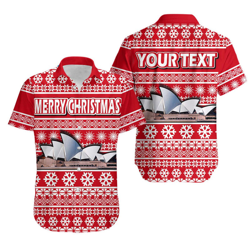 custom-personalised-australian-sydney-opera-house-christmas-vibe-with-aboriginal-dot-painting-style-hawaiian-shirt