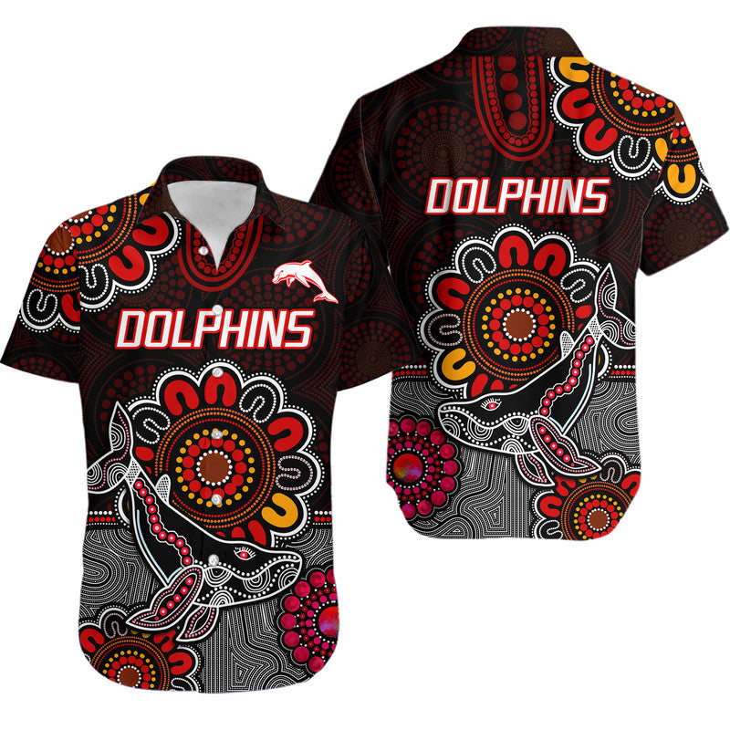 dolphins-rugby-hawaiian-shirt-indigenous-circles-and-waves-black
