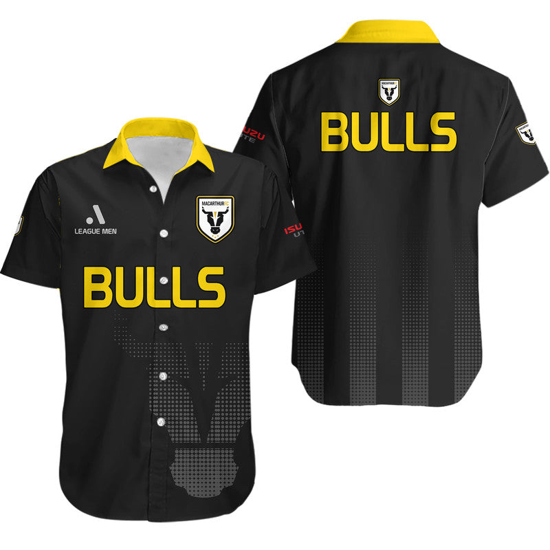 macarthur-soccer-hawaiian-shirt-bulls-black-and-gold