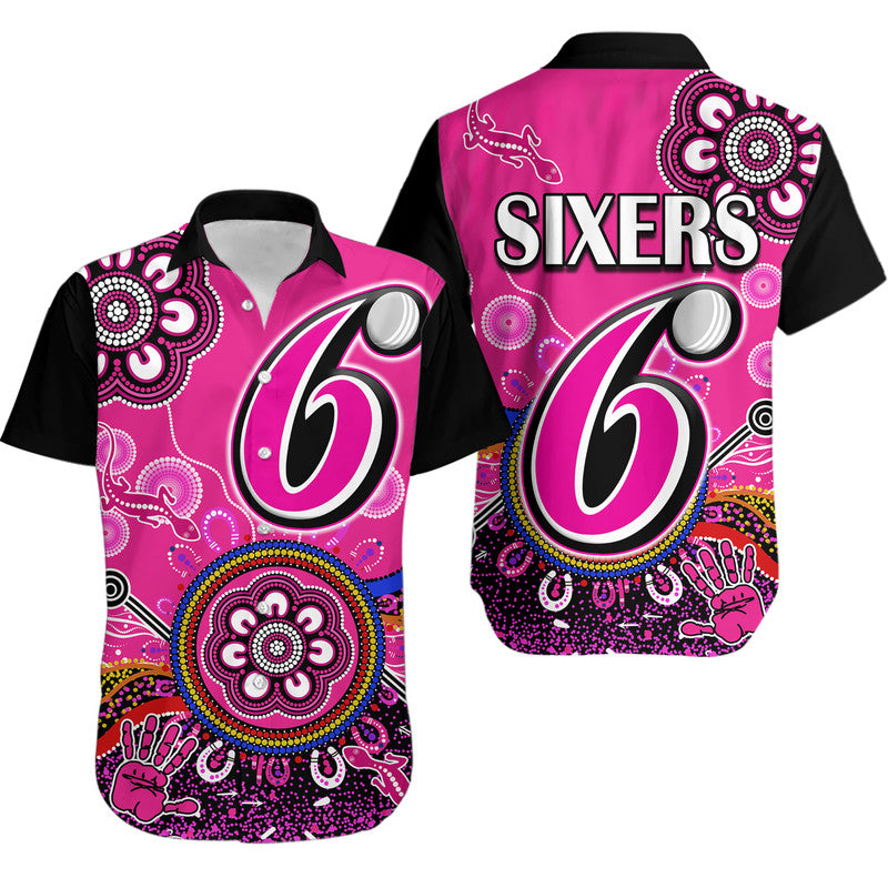 sydney-sixers-hawaiian-shirt-cricket-indigenous-aboriginal-lizard-version