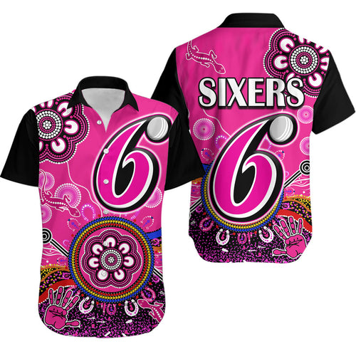 sydney-sixers-hawaiian-shirt-cricket-indigenous-aboriginal-lizard-version