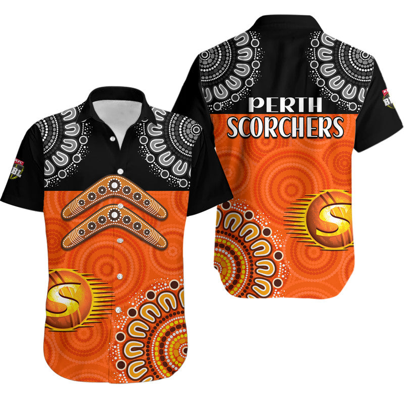 perth-scorchers-cricket-hawaiian-shirt-aboriginal-double-boomerang