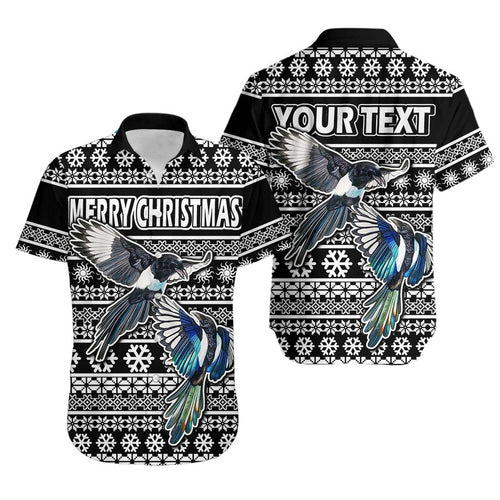 custom-personalised-australian-magpies-christmas-vibe-with-aboriginal-dot-painting-style-hawaiian-shirt
