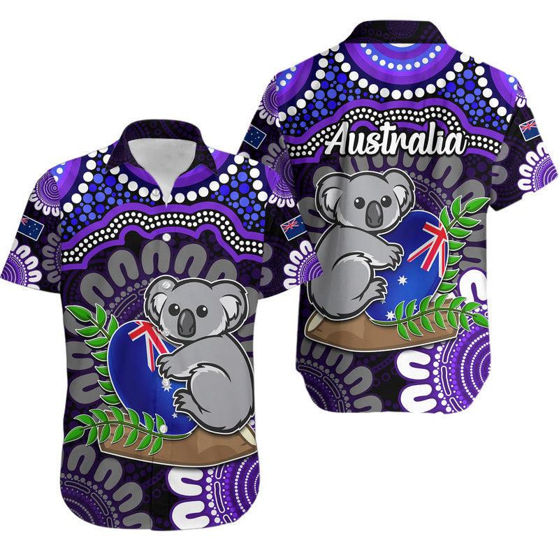 australia-koala-aboriginal-hawaiian-shirt-koala-hugging-rugby-ball-purple
