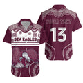 (Custom Personalised) Sea Eagles Indigenous Hawaiian Shirt Manly Forever - Custom Text and Number- Vibe Hoodie