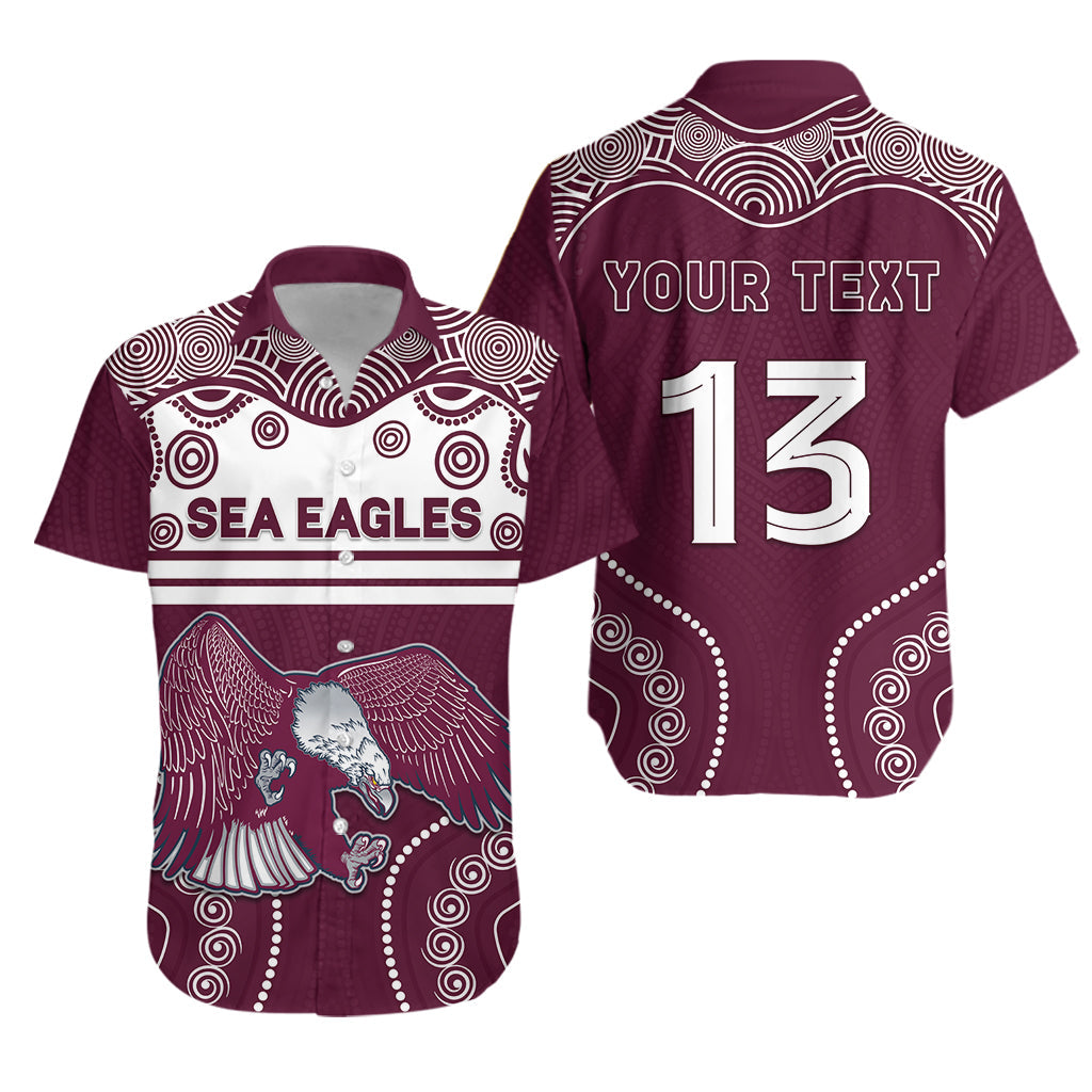 (Custom Personalised) Sea Eagles Indigenous Hawaiian Shirt Manly Forever - Custom Text and Number- Vibe Hoodie