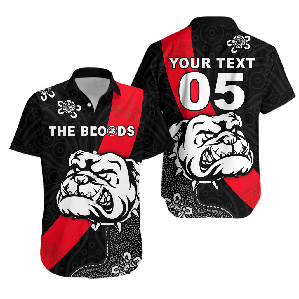 (Custom Personalised) West Football Club Hawaiian Shirt - The Bloods Alice Springs - Custom Text and Number - Vibe Hoodie