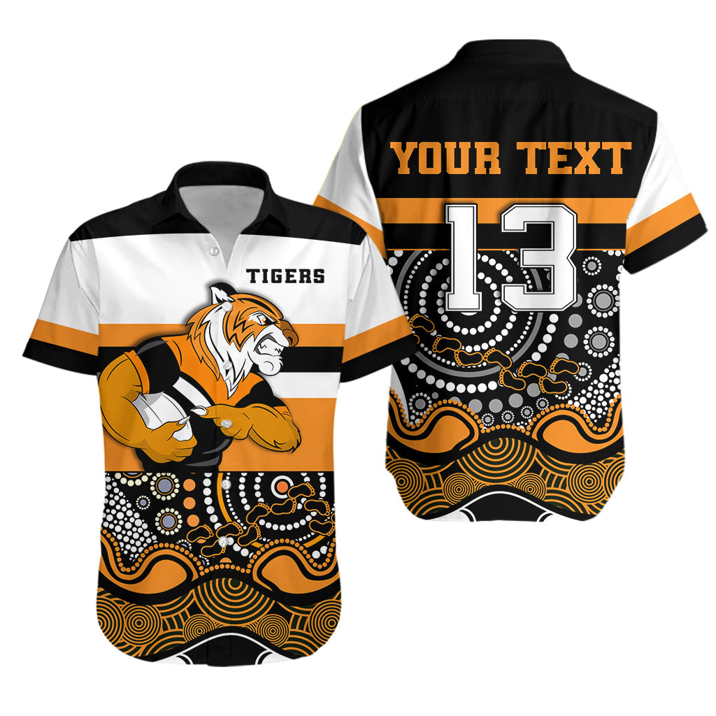 (Custom Personalised) Tigers Indigenous Hawaiian Shirt Wests - Custom Text and Number LT13 - Vibe Hoodie