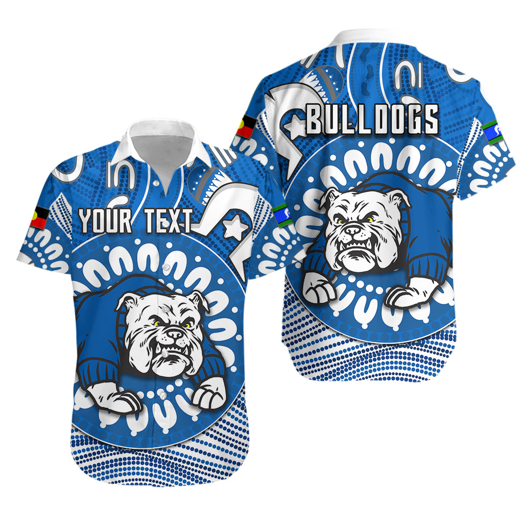 (Custom Personalised) Bulldogs Naidoc Hawaiian Shirt Indigenous - White LT13 - Vibe Hoodie