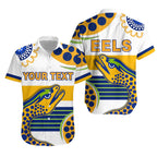 (Custom Personalised) Eels Indigenous Hawaiian Shirt Parramatta 2021 Version White - Vibe Hoodie