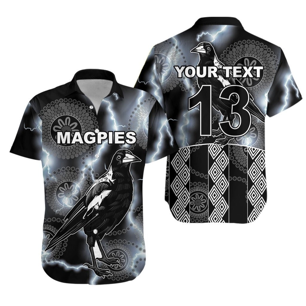 custom-personalised-magpies-flash-newest-hawaiian-shirt-collingwood-style-custom-text-and-number