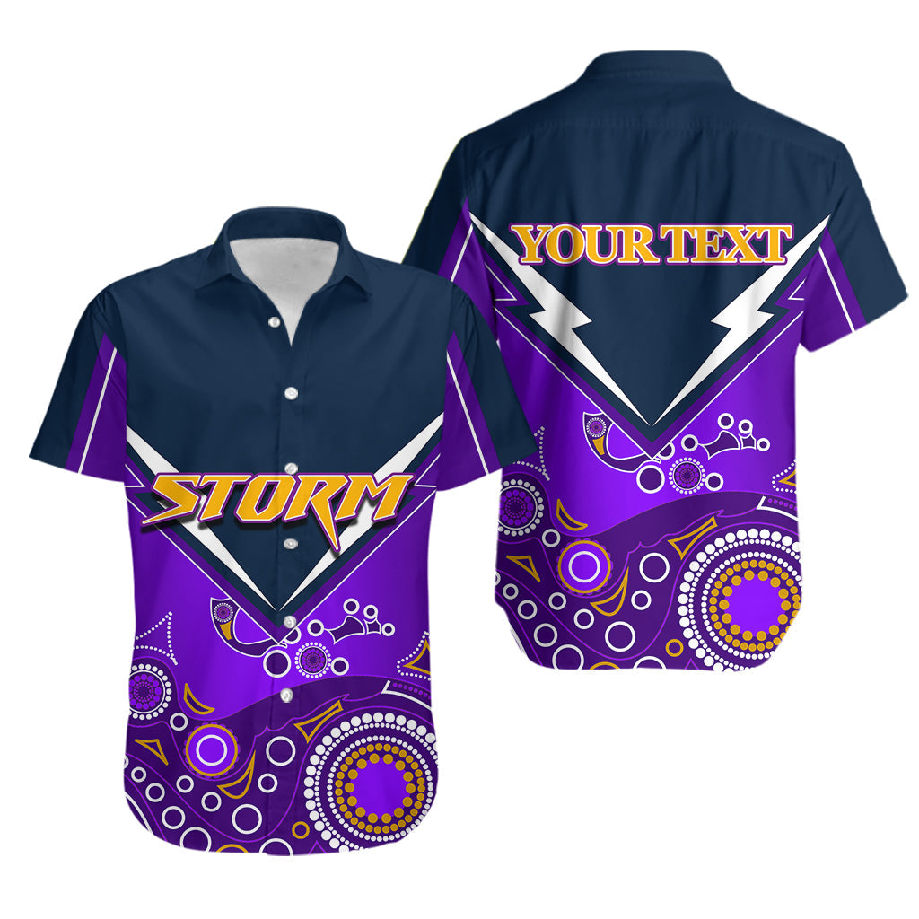 (Custom Personalised) Melbourne Storm Hawaiian Shirt Aboriginal LT6 - Vibe Hoodie