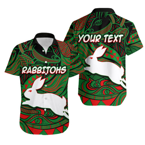 (Custom Personalised) South Sydney Rabbitohs Hawaiian Shirt Tribal Style LT6 - Vibe Hoodie