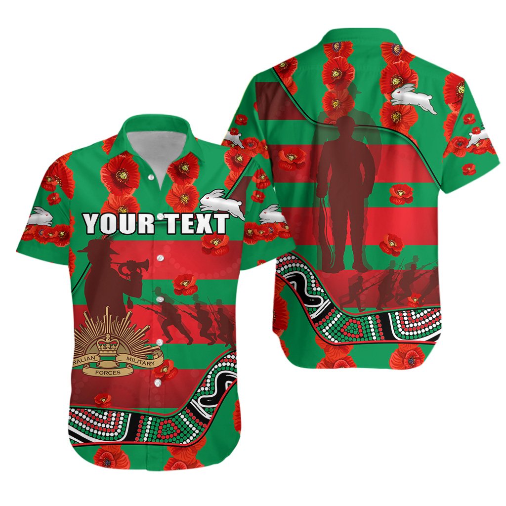 custom-personalised-rabbitohs-anzac-day-hawaiian-shirt-rugby-south-sydney-indigenous-military