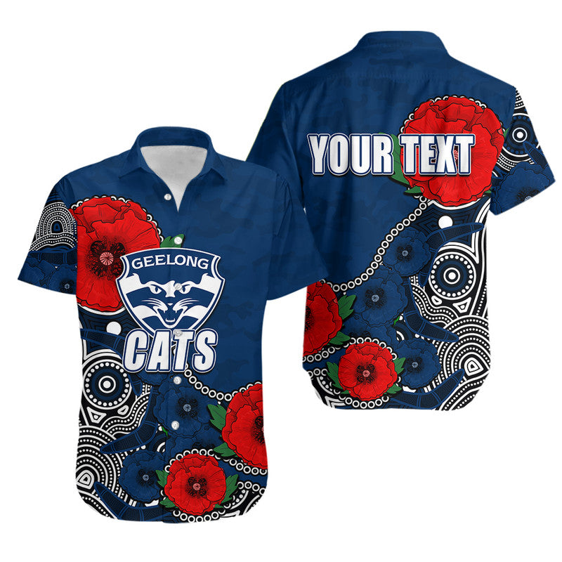 custom-personalised-anzac-day-afl-cats-army-mix-aboriginal-hawaiian-shirt