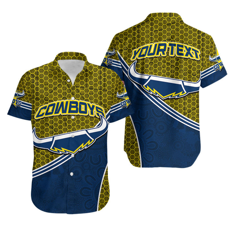 custom-personalised-cowboys-rugby-hawaiian-shirt-mix-aboriginal-simple