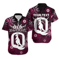 (Custom Personalised) QLD Maroons Hawaiian Shirt Aboriginal  LT6