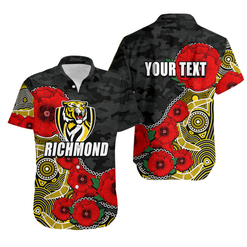 custom-personalised-anzac-day-afl-richmond-army-mix-aboriginal-hawaiian-shirt