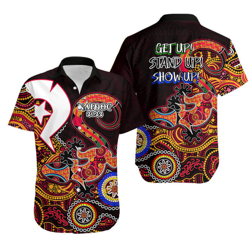 naidoc-2022-aboriginal-lizard-hawaiian-shirt-red-style