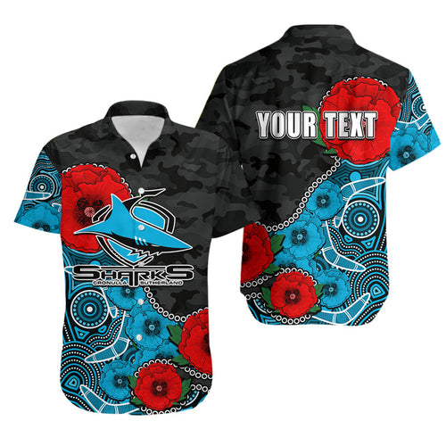 custom-personalised-anzac-day-nrl-sharks-army-mix-aboriginal-hawaiian-shirt