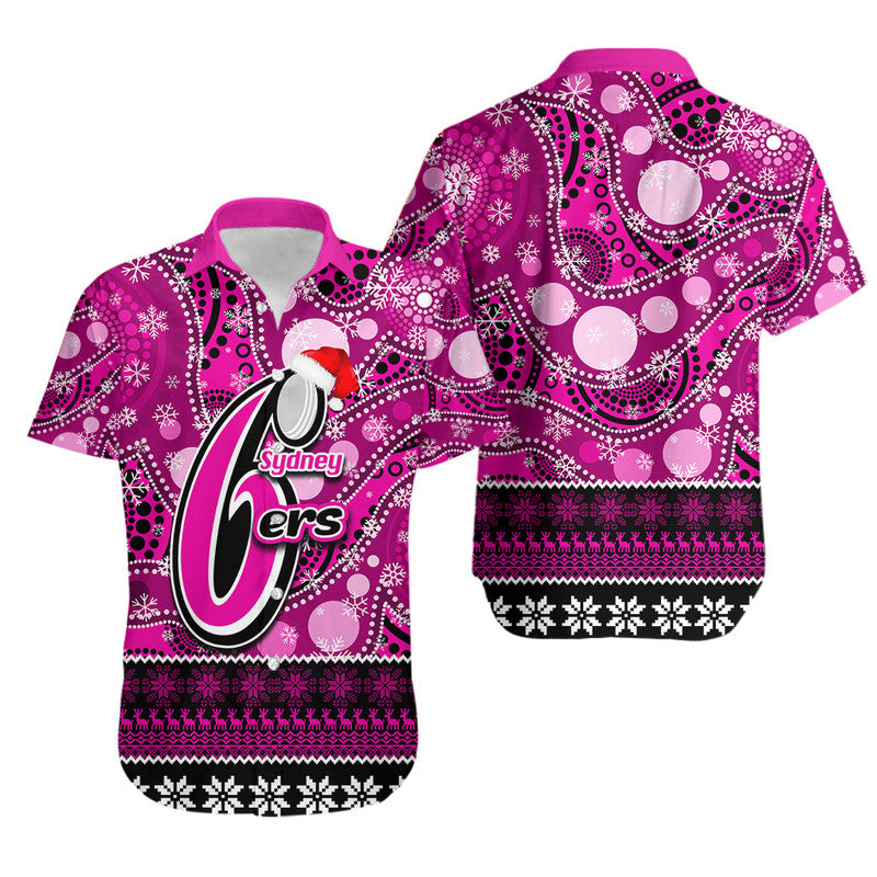 sydney-sixers-christmas-mix-aboriginal-hawaiian-shirt