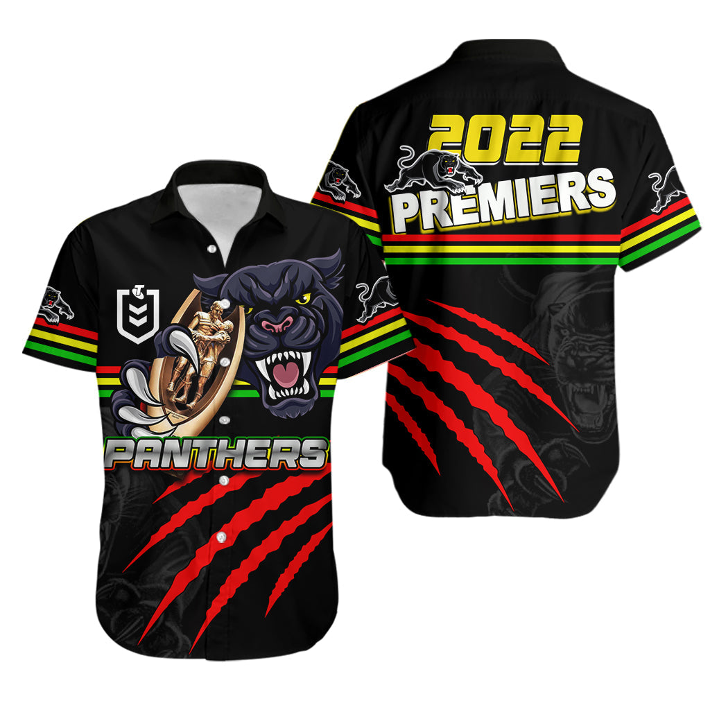 Panthers Rugby Hawaiian Shirt Premiers 2022 Black Vibe