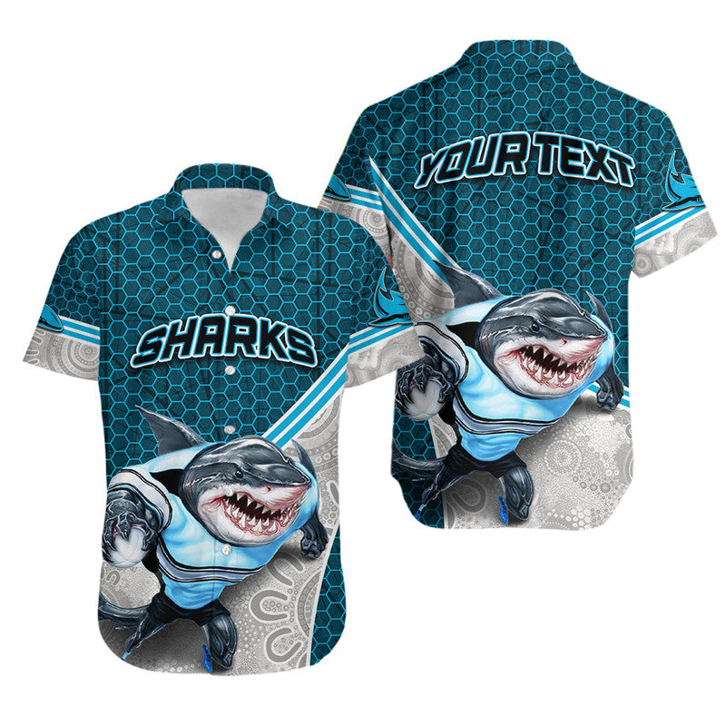custom-personalised-sharks-rugby-hawaiian-shirt-mix-aboriginal-simple