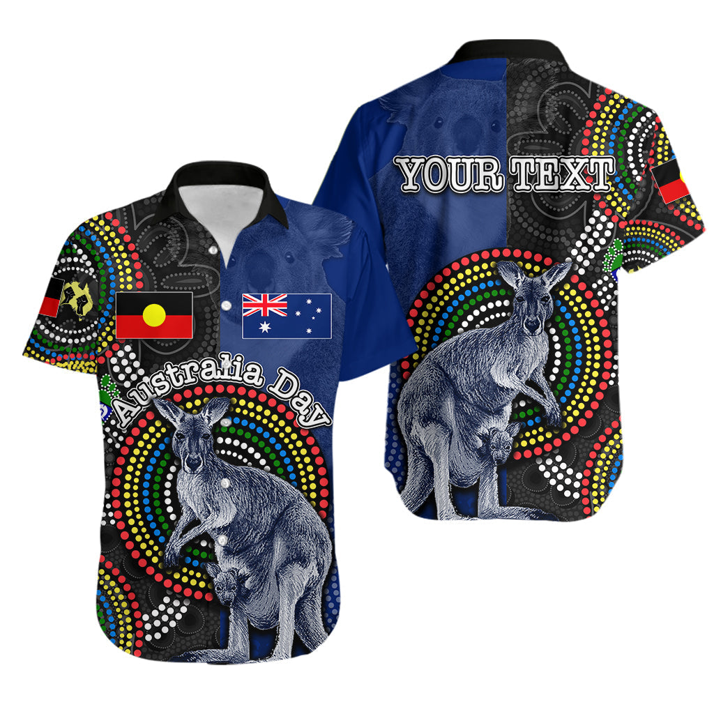 (Custom Personalised) Australia Day Hawaiian Shirt Mix Aboriginal