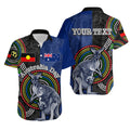 (Custom Personalised) Australia Day Hawaiian Shirt Mix Aboriginal