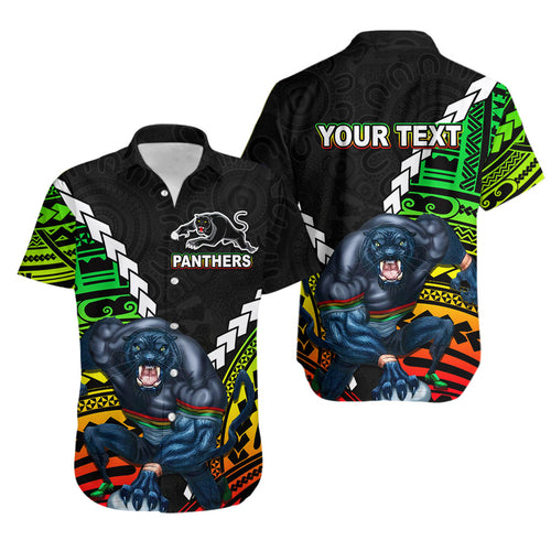 Panthers Rugby Hawaiian Shirt Mix Polynesian