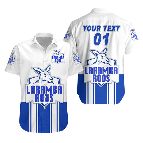 (Custom Personalised) Laramba Roos Football Club Hawaiian Shirt Kangaroos Original - Blue, Custom Text And Number