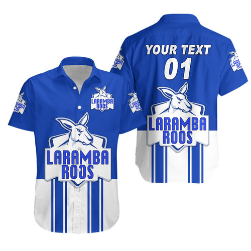 (Custom Personalised) Laramba Roos Football Club Hawaiian Shirt Kangaroos Original - Blue, Custom Text And Number