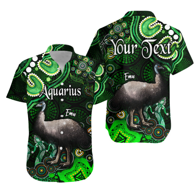 custom-personalised-australian-astrology-hawaiian-shirt-aquarius-emu-glider-zodiac-aboriginal-vibes-green