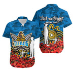 gold-coast-titans-hawaiian-shirt-anzac-day-poppy-flowers-with-army-patterns