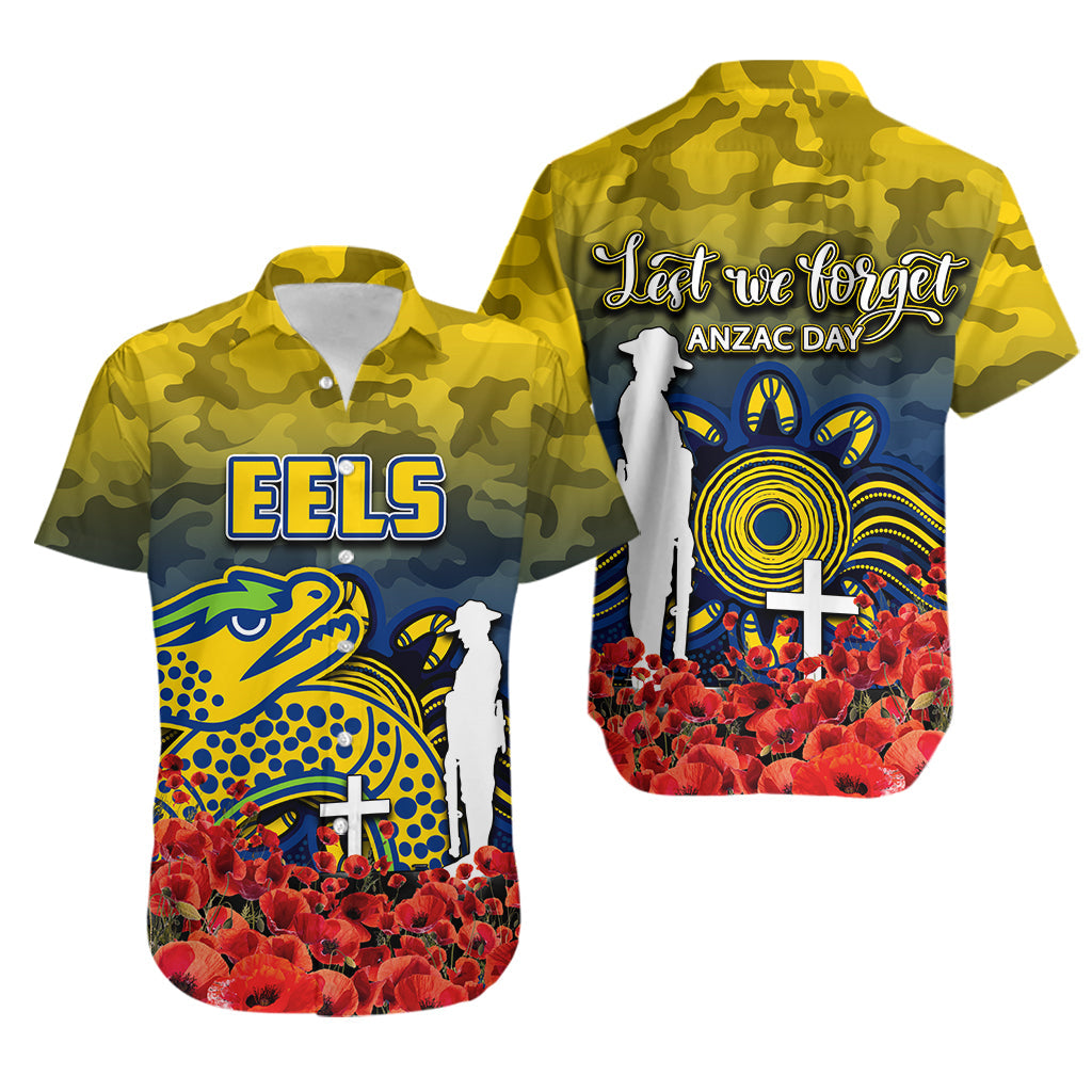 parramatta-eels-hawaiian-shirt-anzac-day-poppy-flowers-with-army-patterns