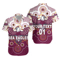(Custom Personalised) Manly Warringah Sea Eagles Hawaiian Shirt 2021 Indigenous Vibes, Custom Text And Number LT8 - Vibe Hoodie