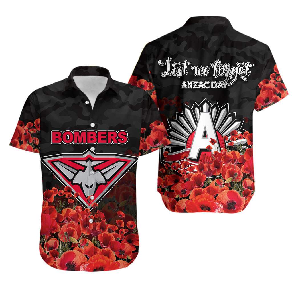 anzac-day-essendon-bombers-hawaiian-shirt-poppy-flowers-with-army-patterns