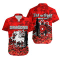st-george-dragons-hawaiian-shirt-anzac-day-poppy-flowers-with-army-patterns