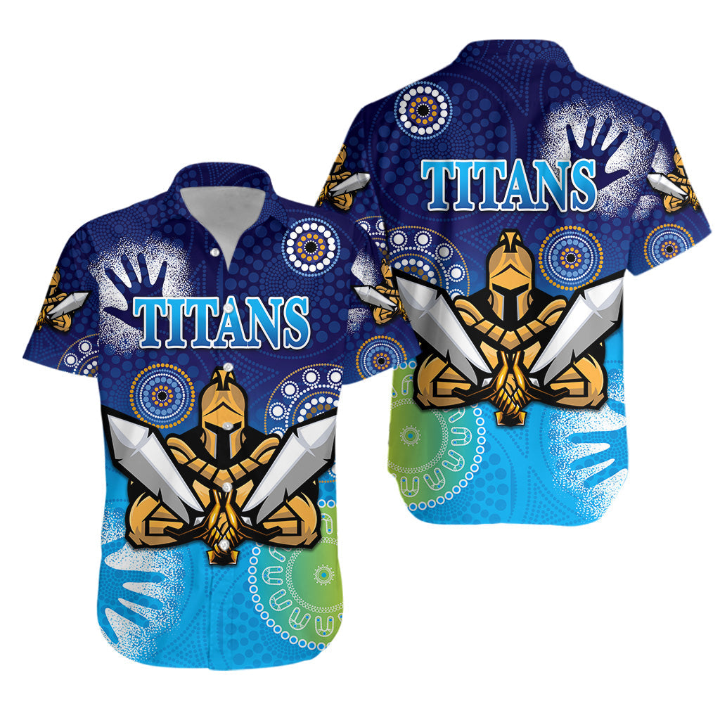 Gold Coast Titans Hawaiian Shirt 2021 Simple Indigenous LT8 - Vibe Hoodie