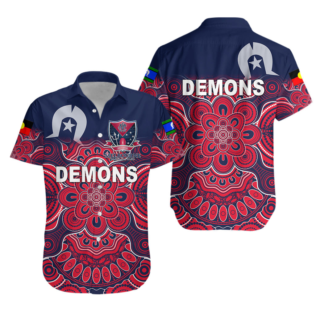 Melbourne Demons Indigenous Hawaiian Shirt Football NAIDOC Week Style LT8 - Vibe Hoodie