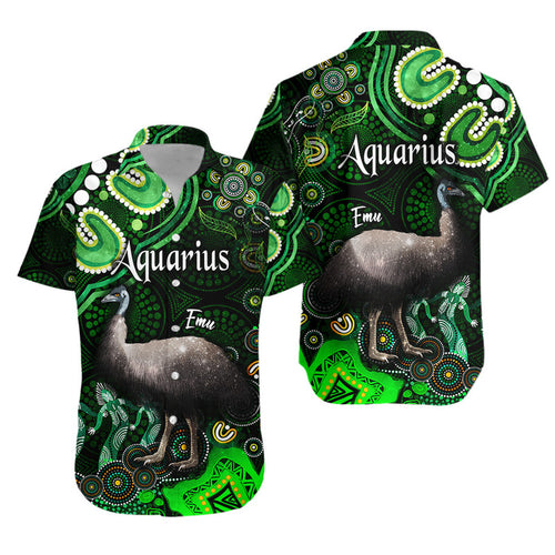 australian-astrology-hawaiian-shirt-aquarius-emu-glider-zodiac-aboriginal-vibes-green