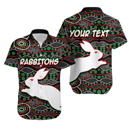 (Custom Personalised)South Sydney Rabbitohs  Hawaiian Shirt Aboriginal Patterns